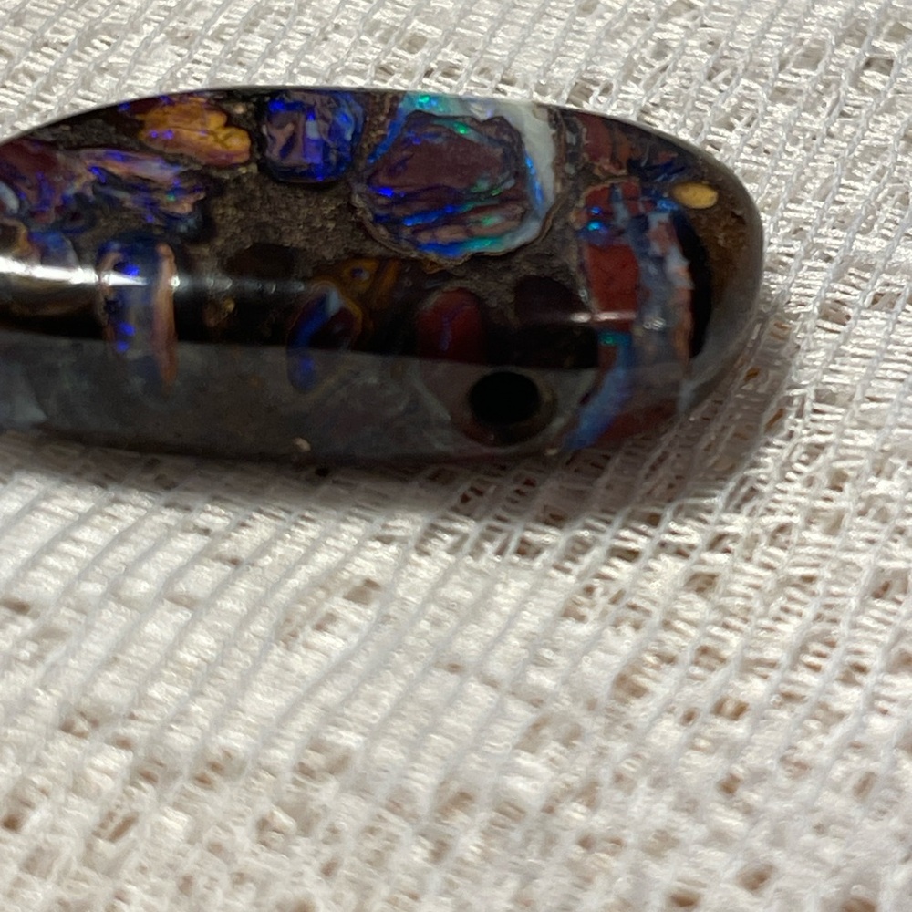 Polished Australian Boulder Opal Pendant - Picture 4 of 14
